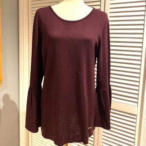 Calvin Klein Burgundy Sweater Tunic Size L